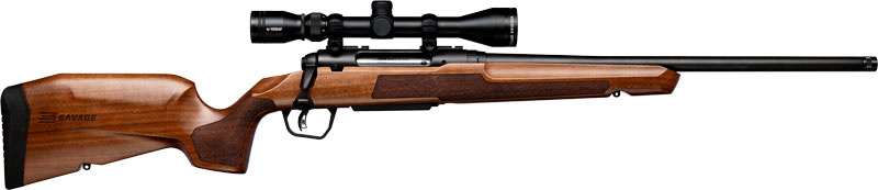 SAVAGE AXIS 2 XP 22CM 20" THREADED W/3-9X40 BLK/HARDWOOD - for sale