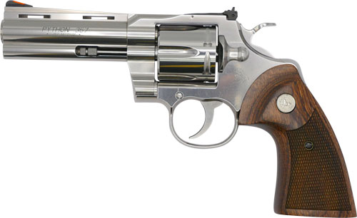 COLT PYTHON 357MAG 4.25" 6RD STAINLESS WALNUT GRIPS - for sale